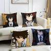 Hot A-Anime B-Bungo Stray Dogs Cushion Cover Reversible Plush Pillow Cover – For Car, Sofa, Bedroom, Perfect As a Gift.