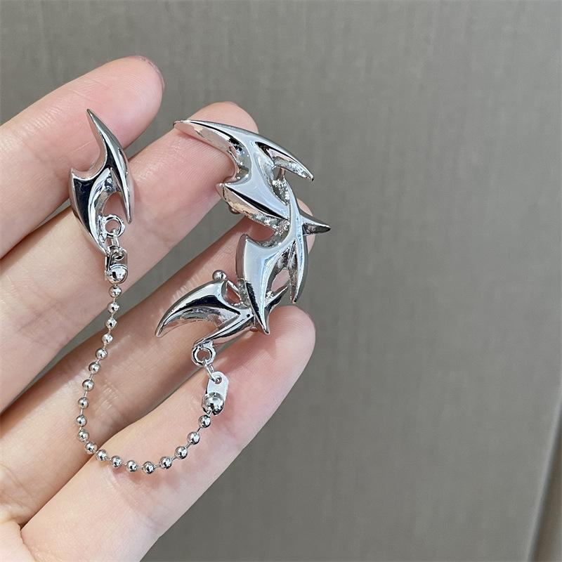 

Женская цепочка с бусинами в стиле киберпанк, клипсы-шпильки, модная цельная подвеска в стиле хип-хоп, ювелирные изделия, серьги, аксессуары, подарки