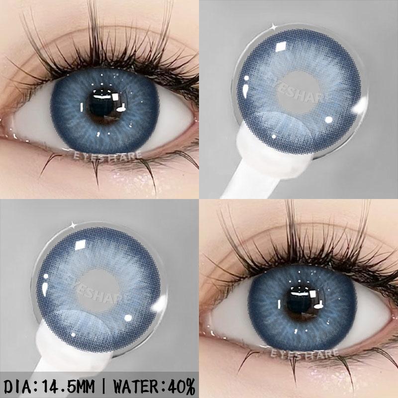 

1 пара натуральных цветных контактных линз для глаз, коричневые контактные линзы, серые линзы, модные линзы, контактные линзы для голубых глаз, годовые