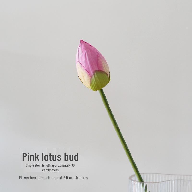 Chinese Lotus Artificial Flower Decoration for Living Room and Dining Table - Realistic Floral Arrangement with Lotus Leaf.