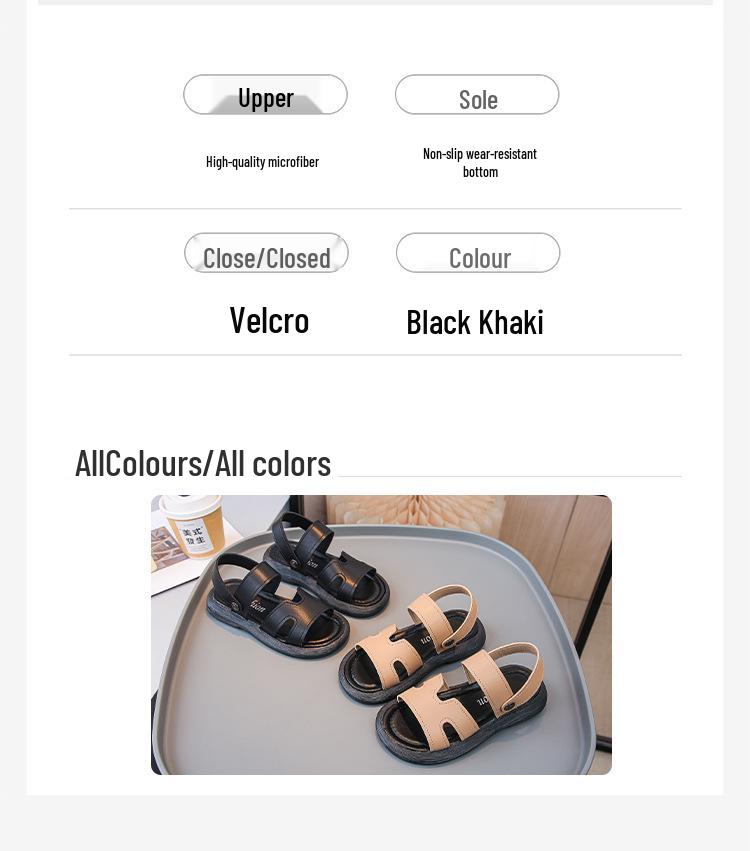 2026 Summer Korean Style Fashion Sandals: Soft-soled, Versatile Beach Shoes for Boys and Girls