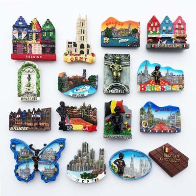 Belgium 3D Refrigerator Magnet Tourist Travel Souvenirs Handmade Resin Craft Fridge Magnetic Stickers Home Kitchen Decoration Collection