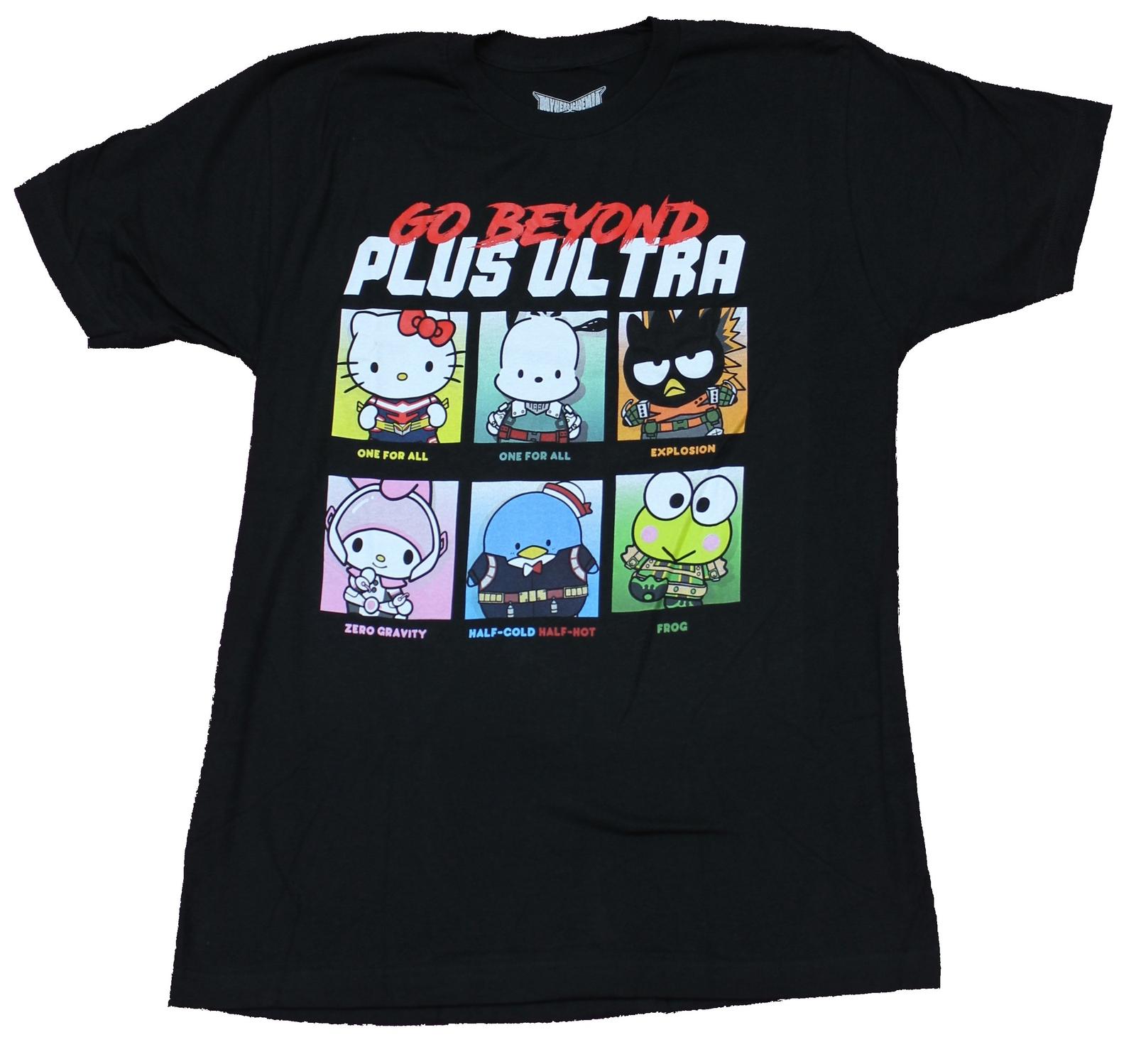 My Hero Academia Adult New T-Shirt - Go Beyond Plus Ultra Sanrio Mash Up 6 Box XL