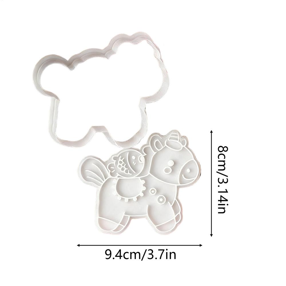 Cookie Cutter  2026 Year Of The Horse Cookie Cutter Horse Mold For Fondant Biscuits Easy Release DIY Cookie Stamp Bakery Tools