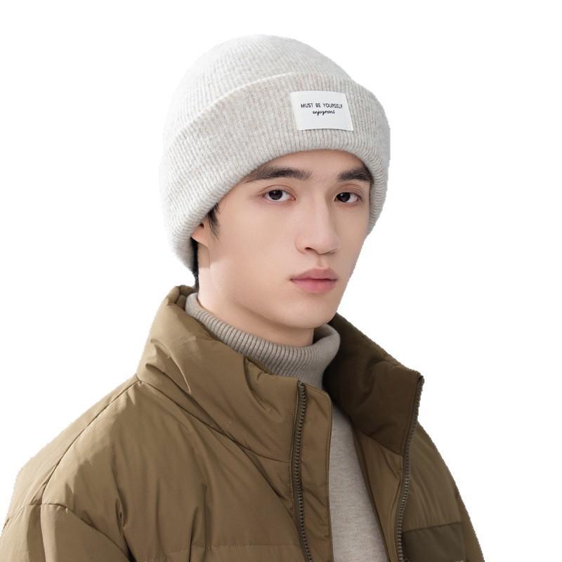 New Autumn and Winter Versatile Knitted Wool Hat Outdoor Travel Windproof and Warm Pile Hat Korean Style Literary Retro Cold Hat