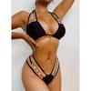 Bikini Crystal Diamond Swimsuit Bandage Cutout Split Swimsuit