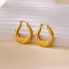 Stainless Steel Hoop Earrings for Women Men Gold Color Stainless Steel Earrings 2025 Trend  Piercing Earring Jewelry