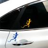 Gecko Reflective Safety Mark Cars Sticker PVC 3D Animal Decals Mark Night Driving Warning Strip Light Reflect Window Sticker