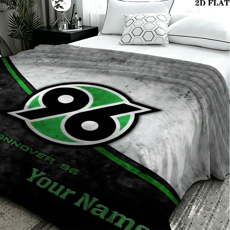 1PC Hannover 96 Custom Name Patterned Flannel Blanket Suitable For All Seasons for Home Decor Warmth and Comfort Gifts Holiday Present