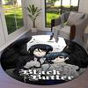 Black Butler Round Area Rug,Carpet Rug for Living Room Bedroom Sofa Playroom Decor,Non-slip Floor Mat