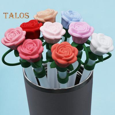 1/9Pcs Silicone Straw Caps for 30/40 Oz Cup Cute Flower Shape Straw Toppers for Tumbler 10mm Dust-Proof Drinking Straw Covers Reusable Tips Lids