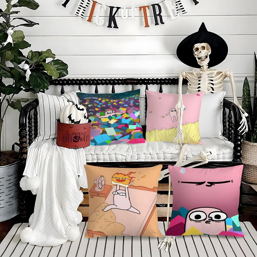 Cartoon Fun Funny Ketnipz Cute Pillow Case Silky Short Plush With Invisible Zipper Dustproof Sofa Cushion Cover For Home Decor