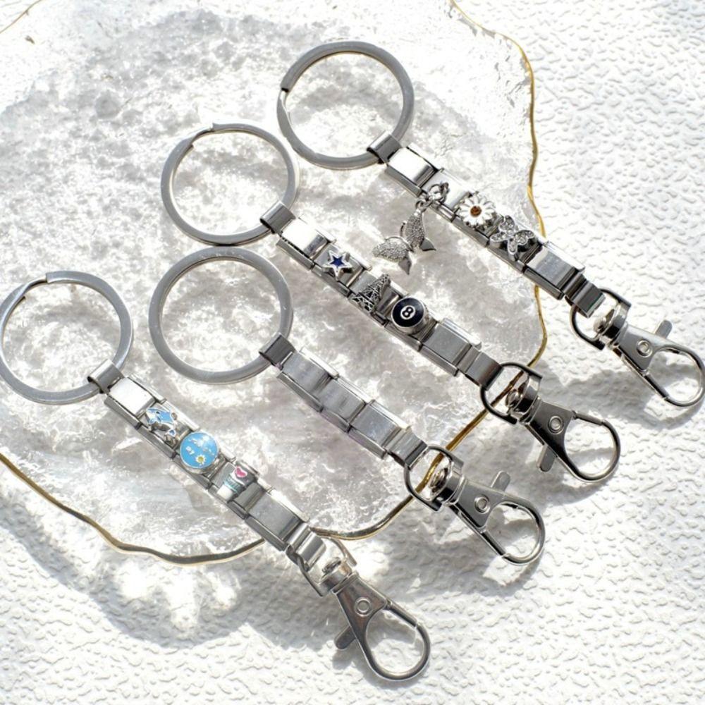 Italian Charm Love Italian Charm Chain Stainless Steel Car Keychain Fun Modular Bracelet Gift