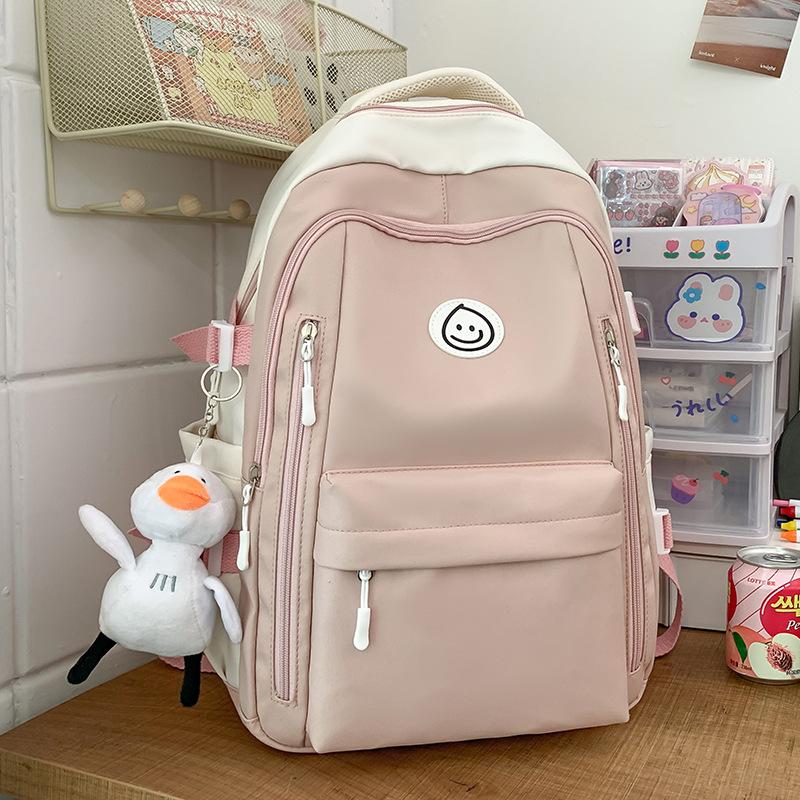 Girls College Students Contrasting Color Backpacks High School Students Junior High School Students Backpacks