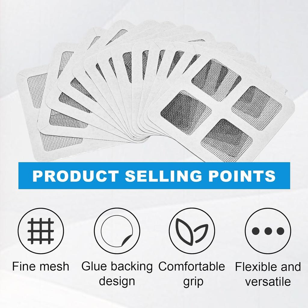 50Pcs Disposable Shower Drain Cover Hair Catcher, Disposable Floor Drain Sticker, Suit Sewer Filter Screen, Bathroom, Bathtub, Kitchen, Sink Floor