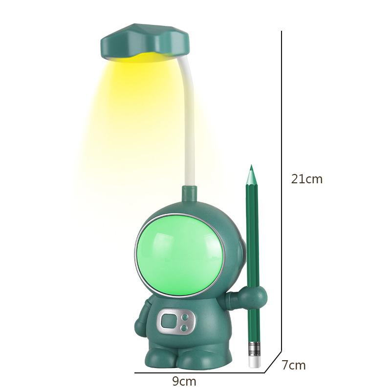 2 stücke Nette Cartoon Schreibtisch Lampe Multifunktionale Stift Halter Augenschutz Bunte Nachtlicht Für Schlafzimmer Nacht Lesen