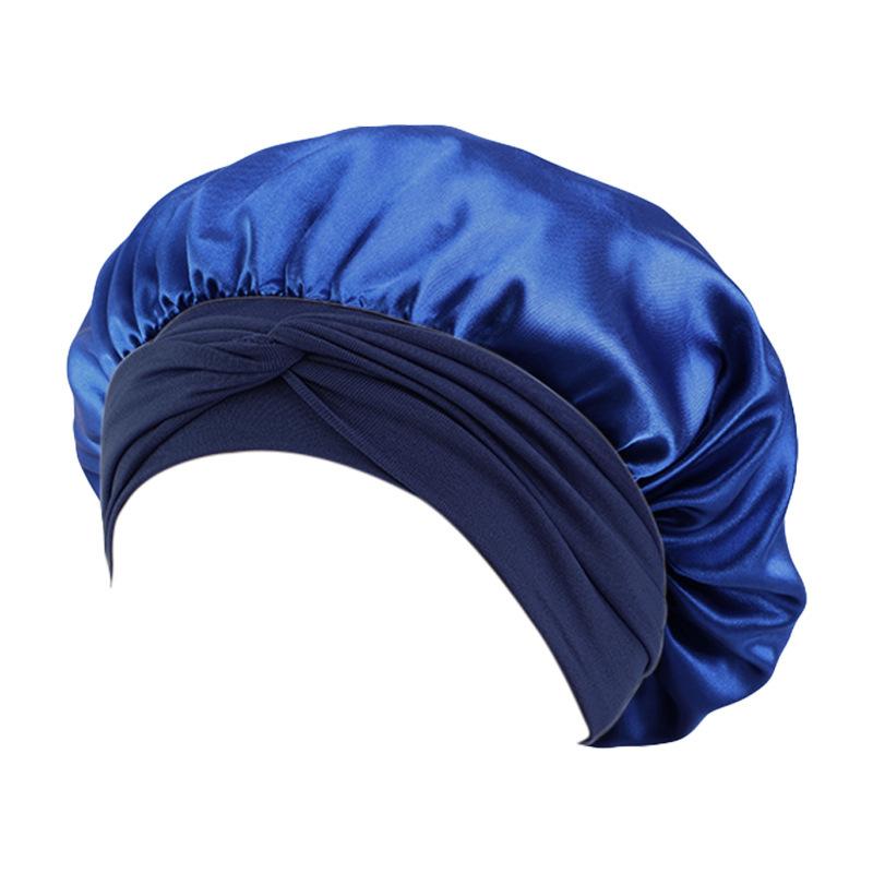 Satin Streamer Round Hat, Nightcap, Women'S Headscarf Hat, Perm And Hair Care Hat Tjm-301-1