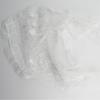 Elegant White Lace Embroidered Triangle Scarf with Floral Mesh for Wedding or Bridal Headdress