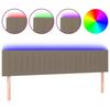 VidaXL Tête de Lit à LED Meuble de Chambre à Coucher Accessoire de Lit Double Tête de Cadre de Lit Intérieur Taupe 3121868