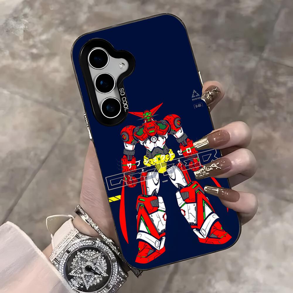 Getter Robo Phone Case For Samsung S25 Ultra S23 S22 S21 S20 Ultra Plus S24 Fe A54 A55 Color Silver Cover