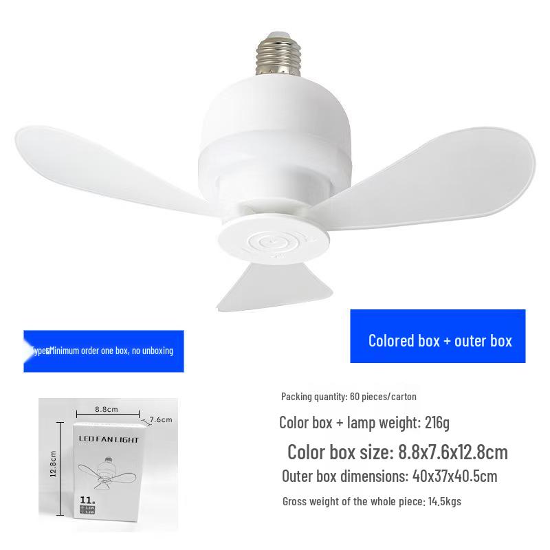 

E27 Энергосберегающий светодиодный потолочный светильник-вентилятор для спальни, столовой и кухни