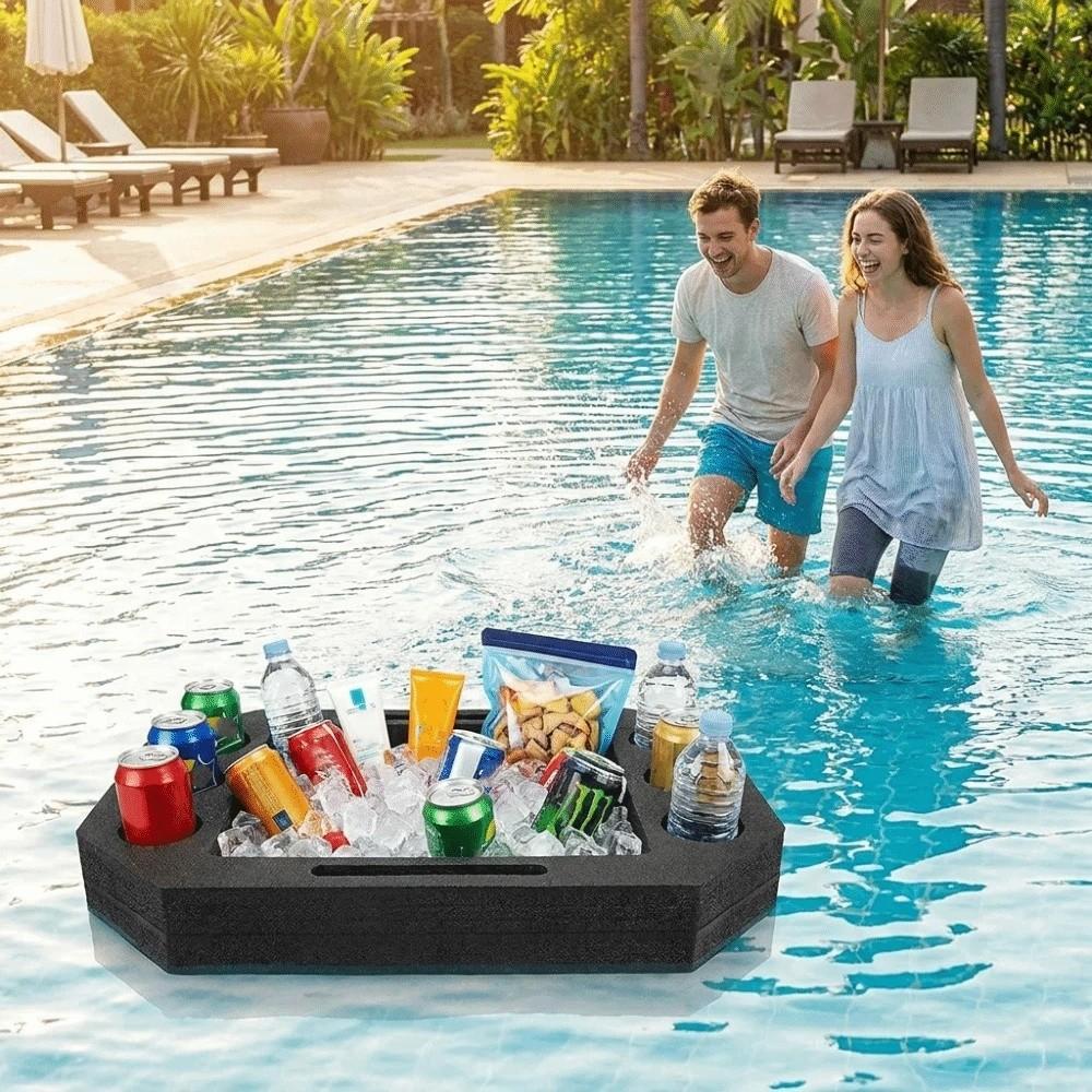 Waterproof Floating Drink Rack Multi-Hole Drink Floating Tray Pool Drink Float  Party