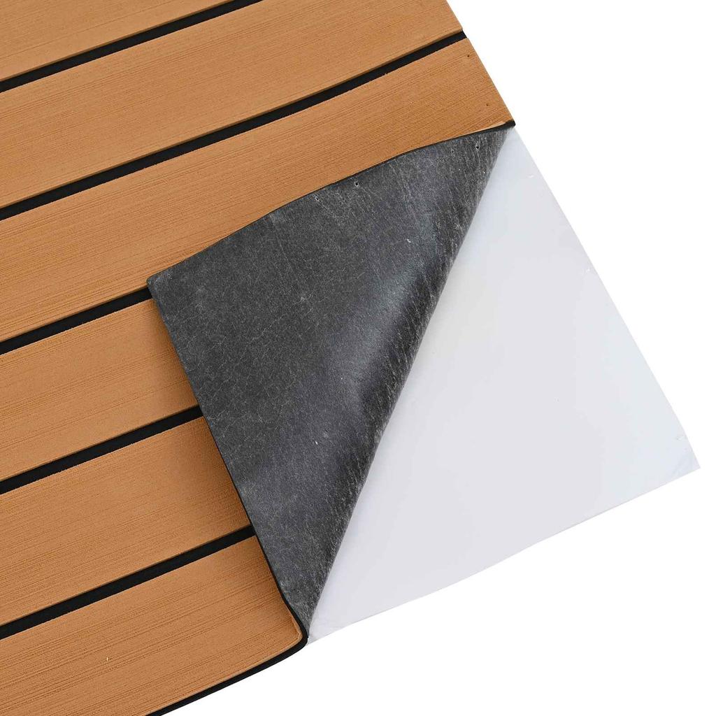 Striped Boat Mat in Brown and Black 240 x 60 cm EVA