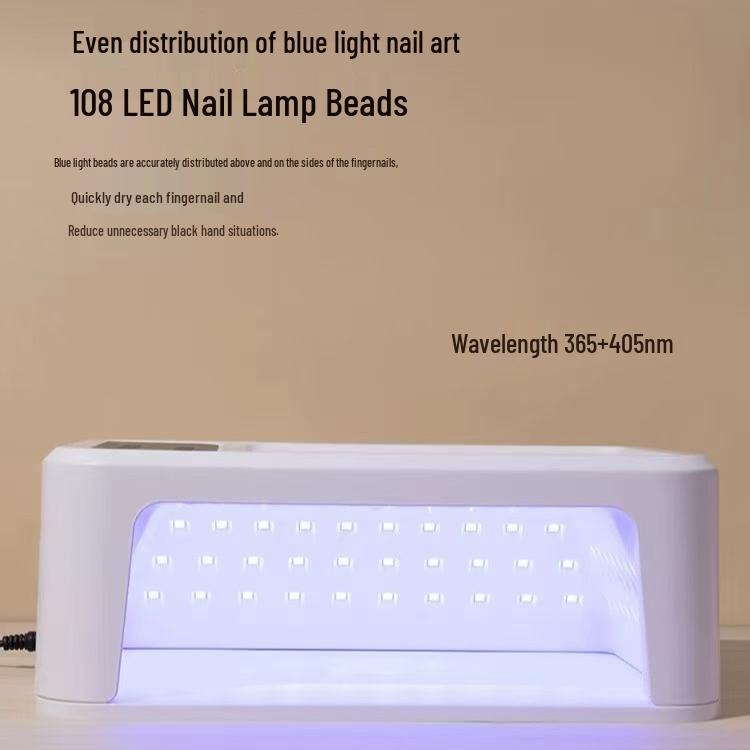 288W High-Power Quick-Dry Nail Curing Lamp, Phototherapy Machine for Wearable Nails