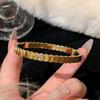 Anti-Tarnish Roman Numeral Crystal Bangle - Available Individually or As a Pair