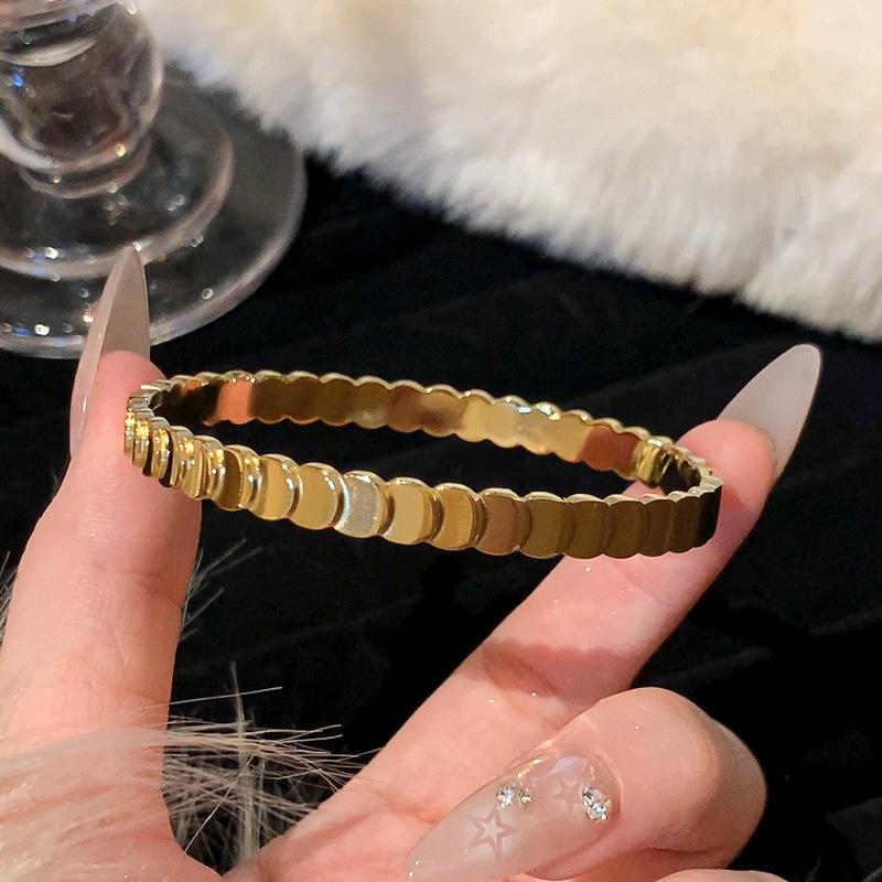 Anti-Tarnish Roman Numeral Crystal Bangle - Available Individually or As a Pair