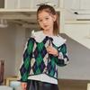  Olivan  Button Check Cardigan  Green 