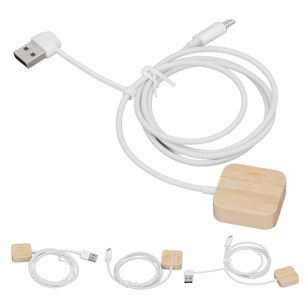 Watch Wireless Charger Portable Bamboo Magnetic Smart Watch Charging Cable for IOS Watch S9 8 7 6 5 