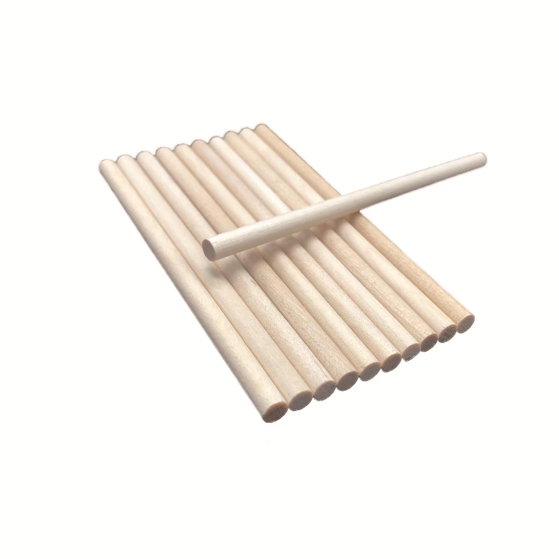 Natural Wooden Dowels Round Wood Sticks Birch Wood Rods DIY Craft Wooden Dowels Bulk Pack for Woodworking and Handcraft Projects One Size