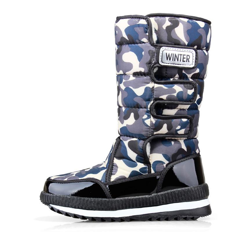 Stivali da neve da uomo Stivaletti da uomo impermeabili Pelliccia invernale da esterno Caldi stivali da uomo Scarpe da lavoro Stivali invernali da donna