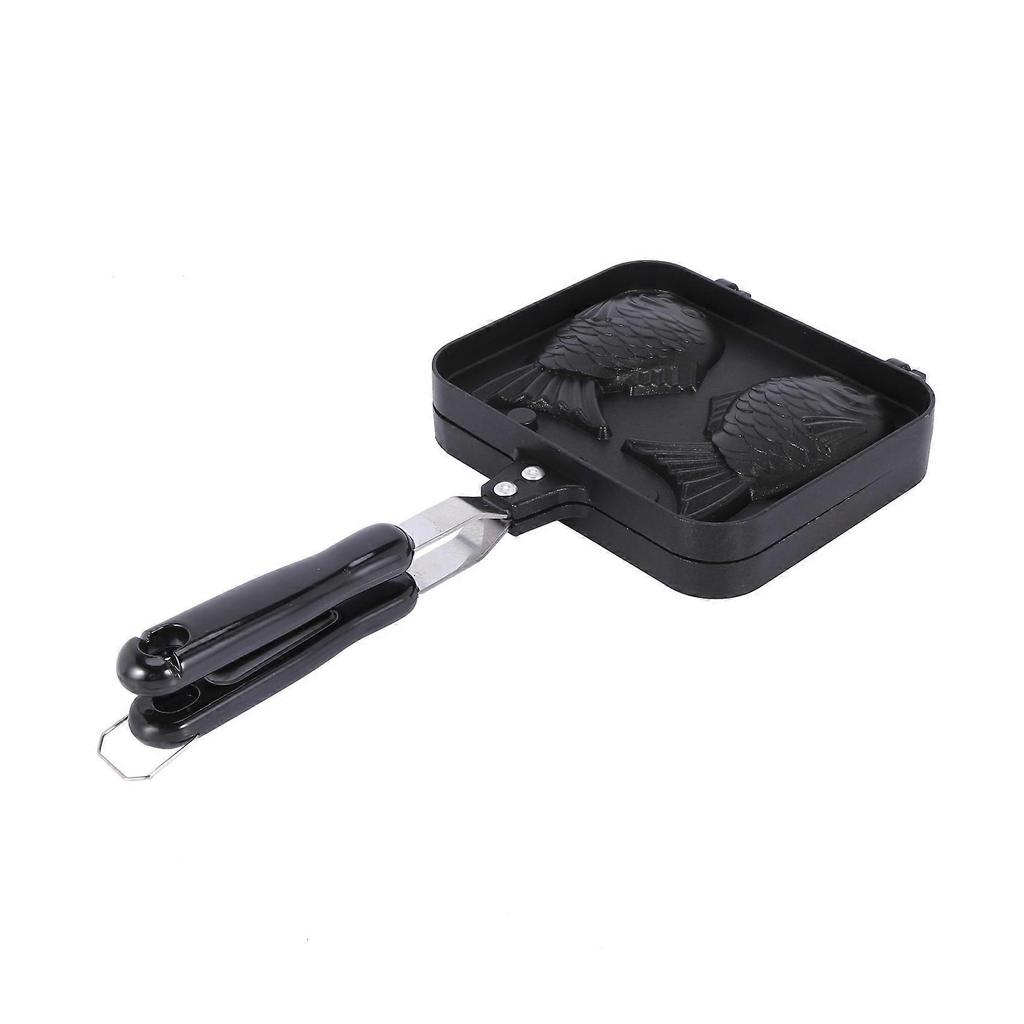 3X Taiyaki Double Fish Shaped Hot Dessert Waffle Cake Maker Pan Japanese Pancake Double Pan Fry Pan