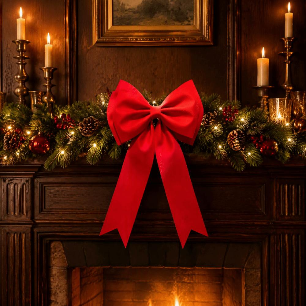 Handmade EVA Bowknot Pendant Hanging Tree Decorations Unisex Christmas Velvet Bow  Gift Wrapping