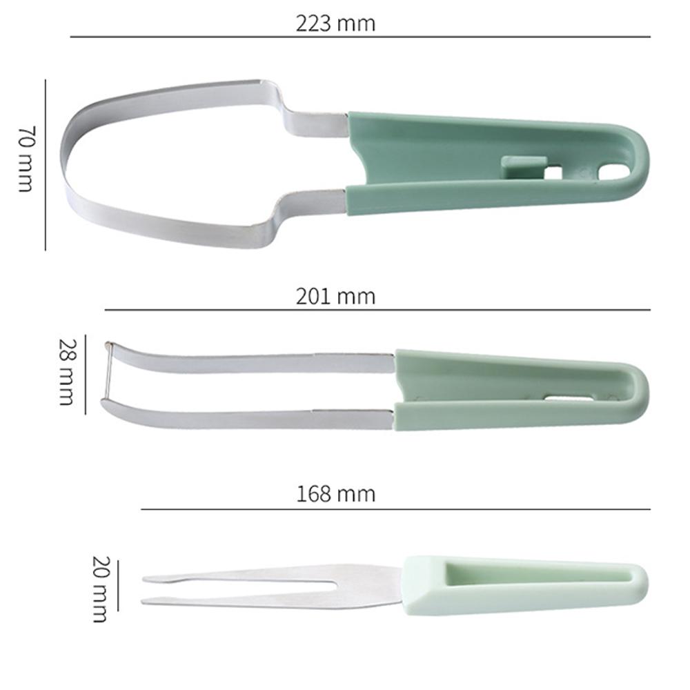 3-in-1 Stainless Steel Watermelon Fork Slicer Cutter for Camping Kitchen Gadgets