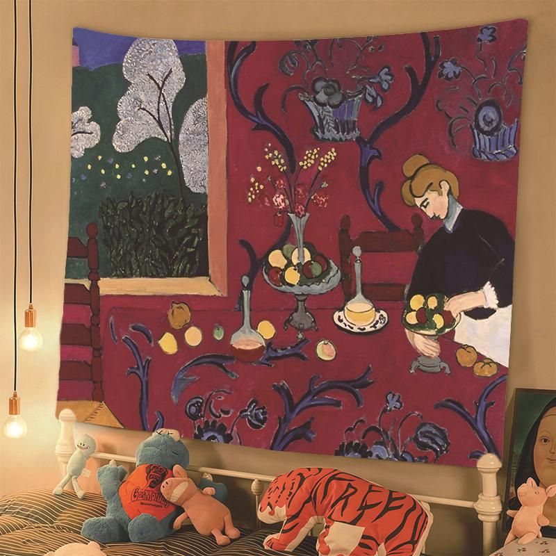 Matisse Art Tapestry Classical Masterpiece Wall Hanging Bedroom Background Wall Decor Cloth