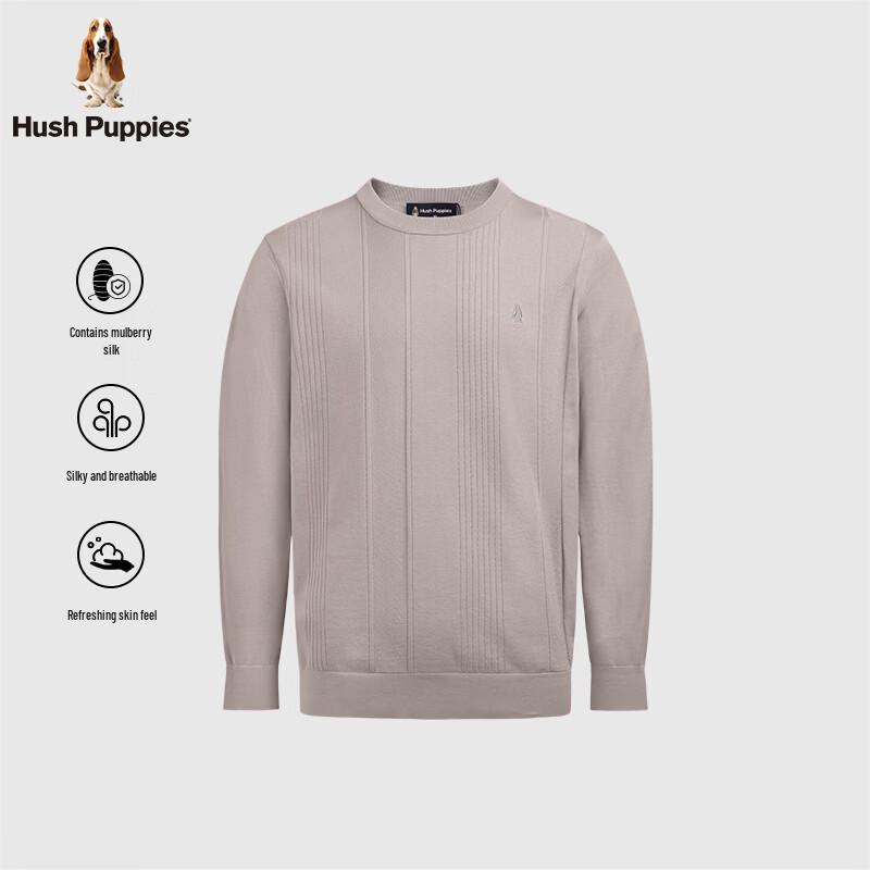 Hush Puppies Men's Silk-Blend Crew Neck Pullover