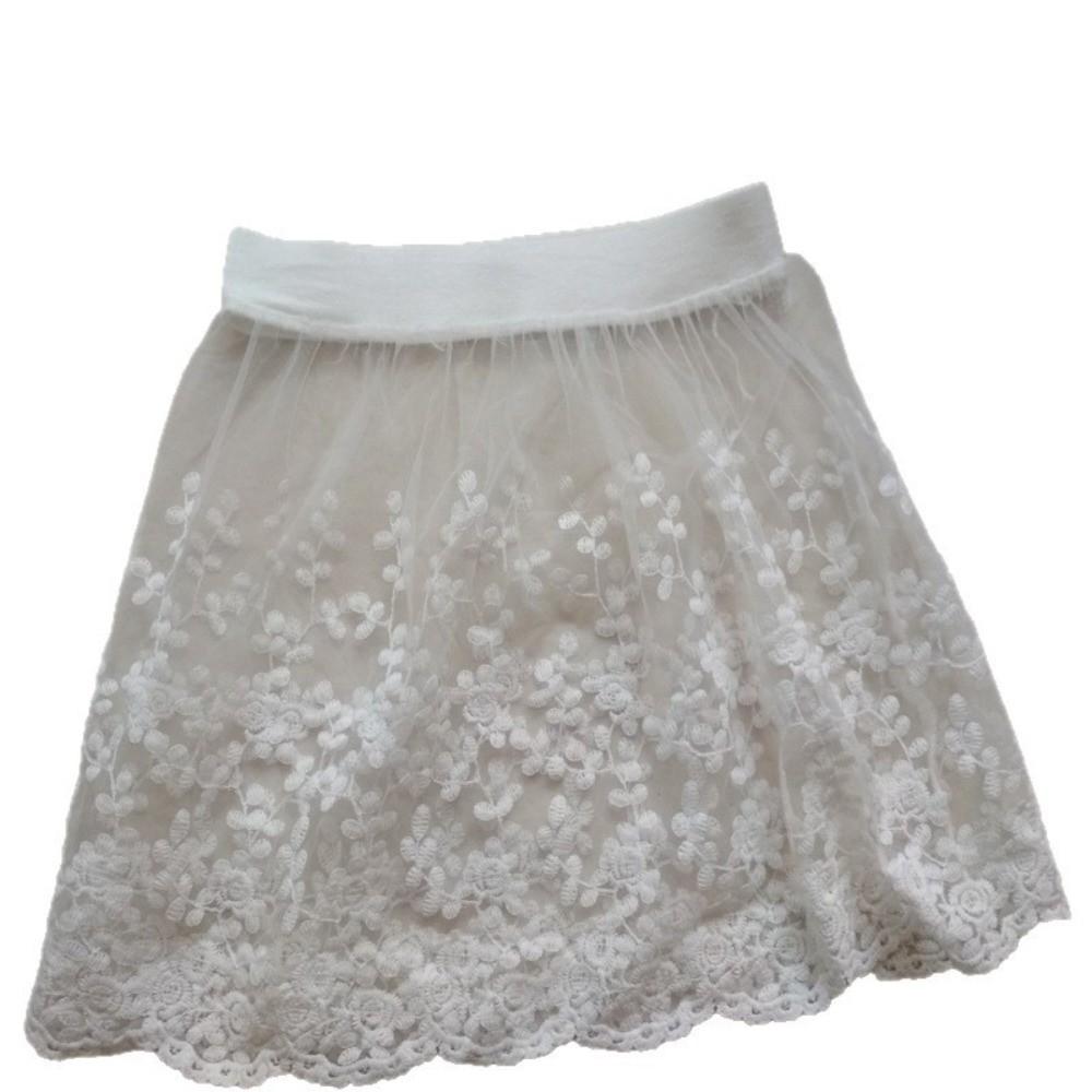 Transparent Lace Underskirt Slips High Waist Mesh Underskirt Slips Dress Girls