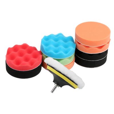 Auto Polieren Pad Lack Pflege 12 teile/satz Schwamm Auto Polierer Wachsen Pads Polieren Kit 12,5 cm Puffer Bohrer Rad polierer Zubehör