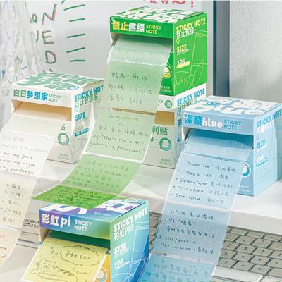 126 listů/sada Perleťové přechodové barvy Samolepicí poznámkový blok Průhledné klíče Zápisník na slova Vodotěsný papír pro záznam znalostí Student