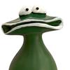 Whimsical Frog Garden Statue Cute Big Mouth Frog Figurine with Goofy Expression for Patio Lawn Yard Balcony Porch Outdoor Indoor Decor