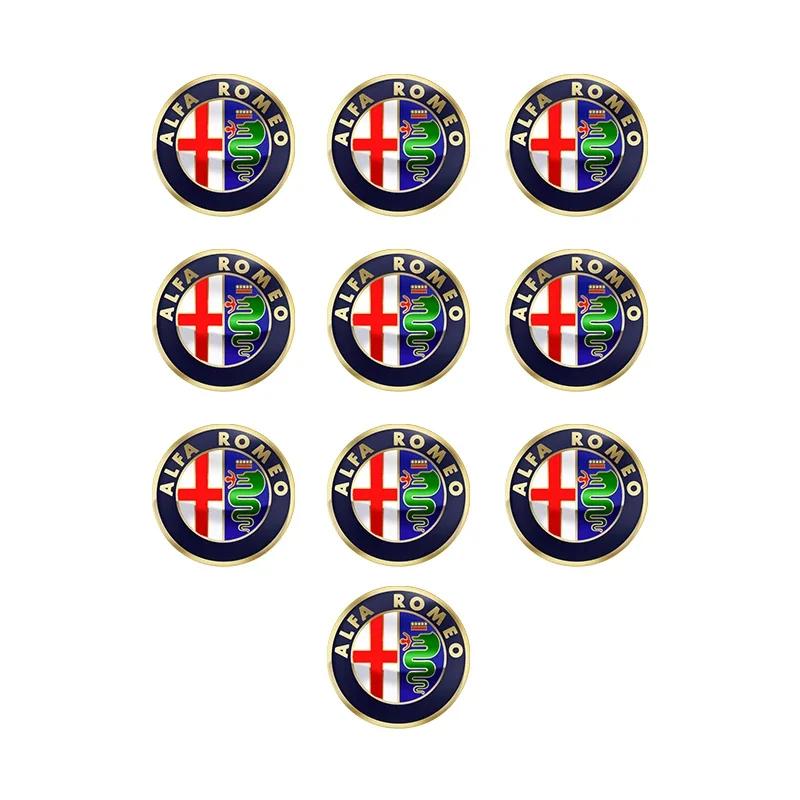 Car Stickers For Alfa Romeo 11mm 14mm Car Logo Remote Key Emblem Sticker Decoration Accessories For Alfa Romeo Giulia Stelvio Mi