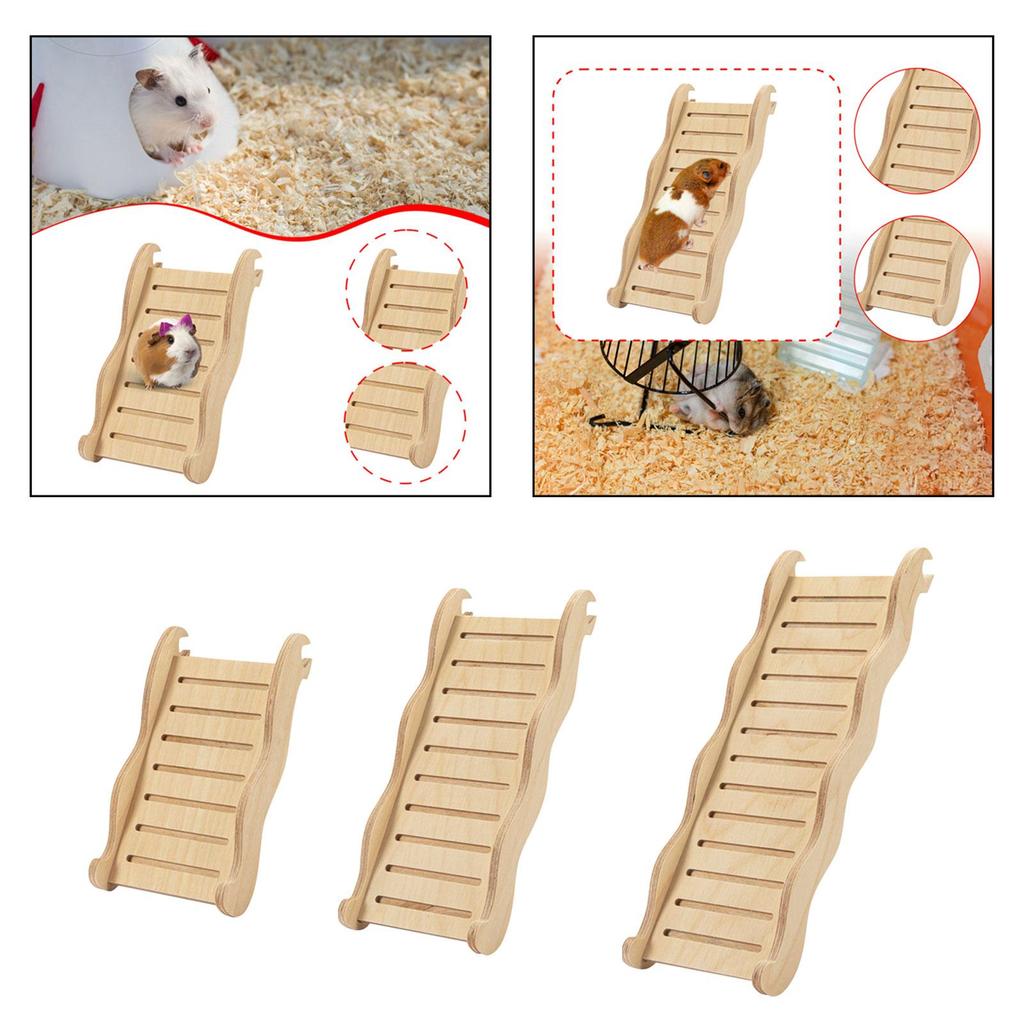 Wooden Hamster Ladder,Ladder Bridge,Activity,Training,Bunny Hutch Ramp Dwarf