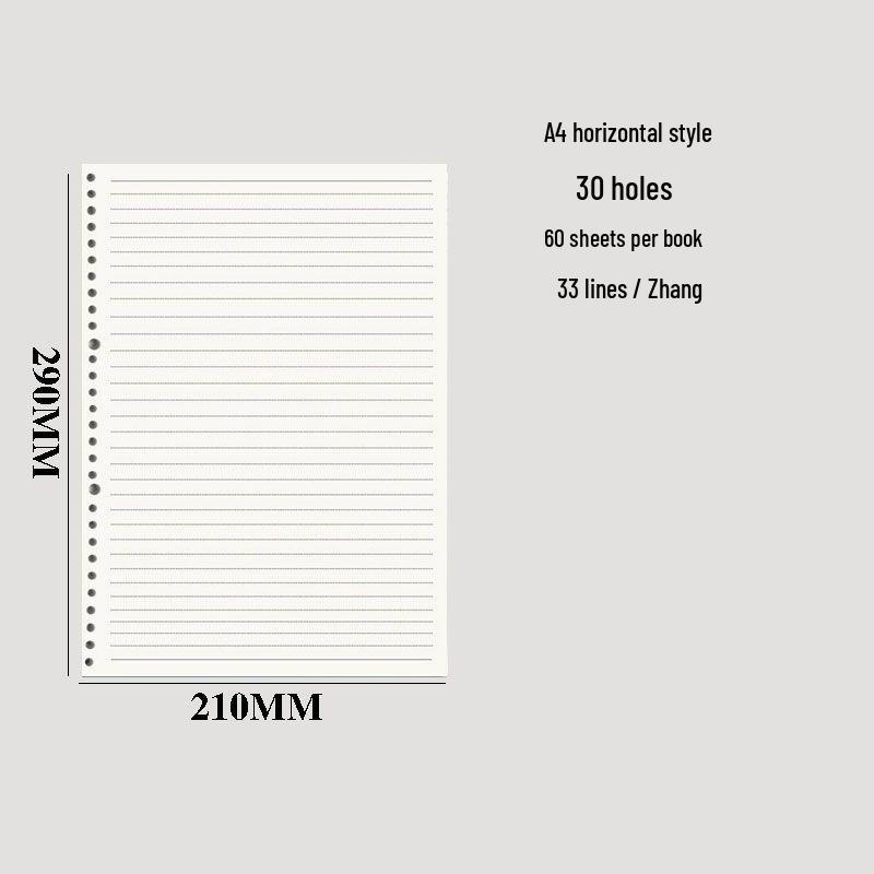 Minimalist Plastic Ring Binder Student Notebook Planner