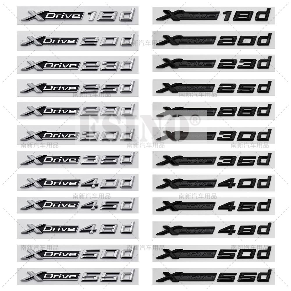 3D ABS Rear Trunk Emblem X Drive 20d 25d 28d 30d 35d 40d 45d 50d 55d Car Badge Body Adhesive Emblem for BMW X3 X5 X6 XN9
