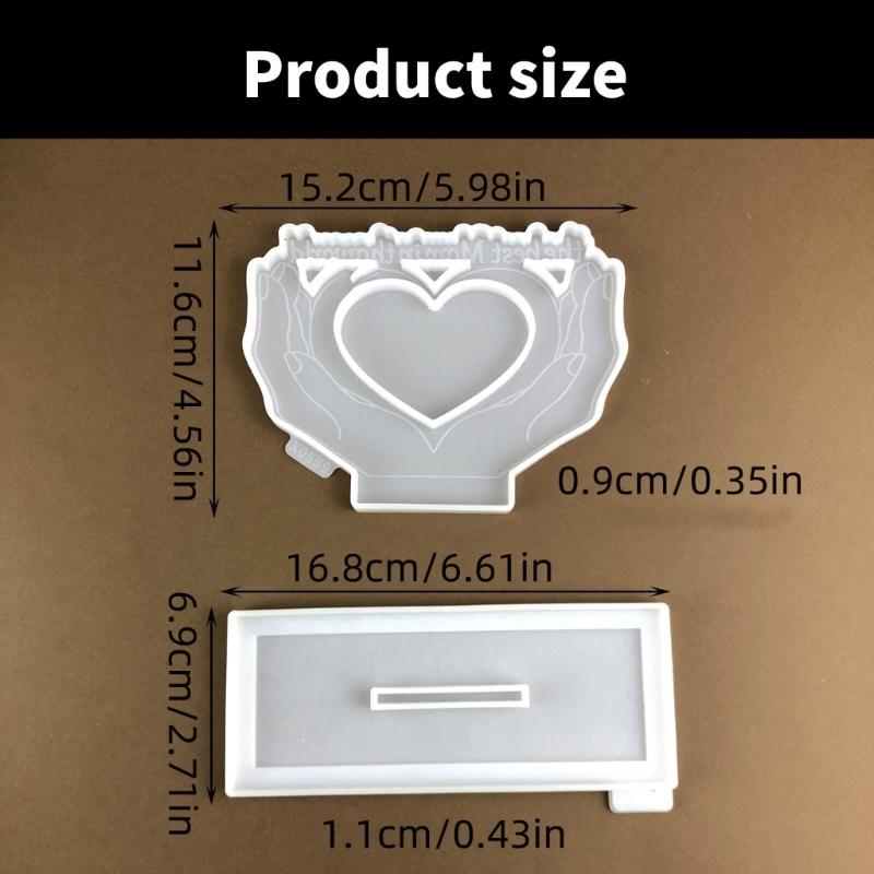 Heart Shaped Epoxy Resin Frame Mold Flexible Heart Frame Ornament Mold For Crafting Unique Home Decors And Keepsakes