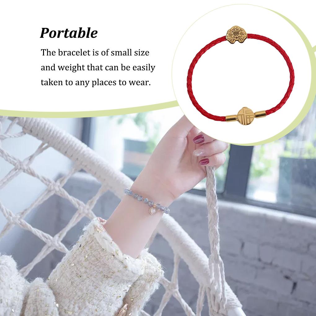 Bracelet Portable Decorative Chinese Style Replacement Glossy Anti-rust Plated Smooth Bangle Jewelry Birthday Gift