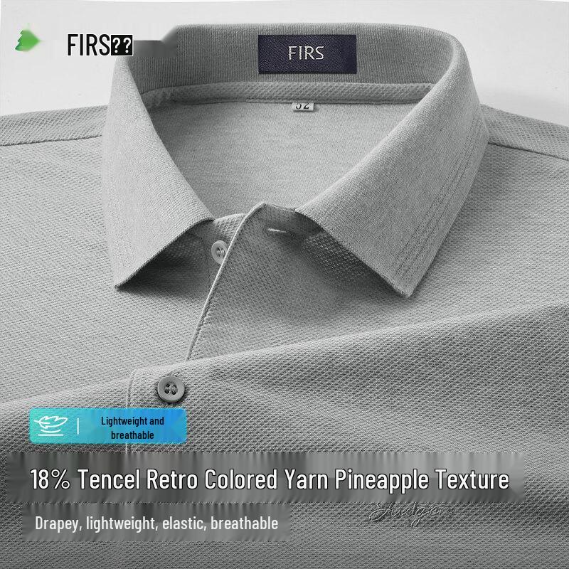 FIRS Men s Vintage Pineapple Knit Short Sleeve Polo Shirt L